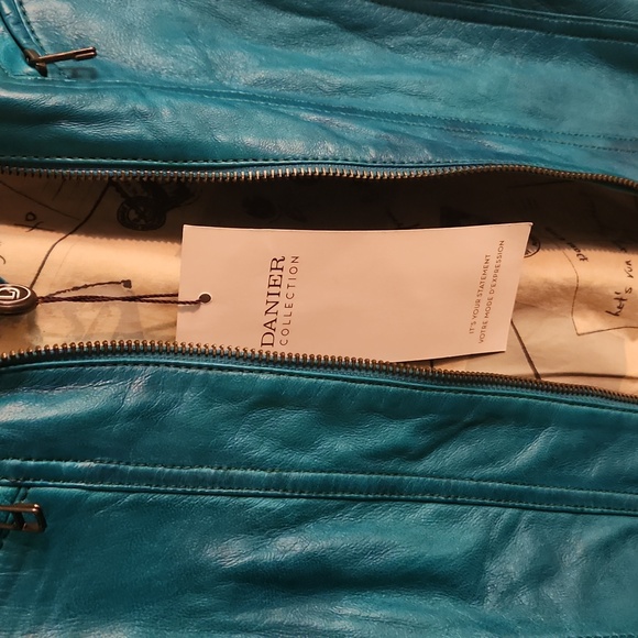 UNWORN Danier Teal Leather Jacket - Picture 6 of 8